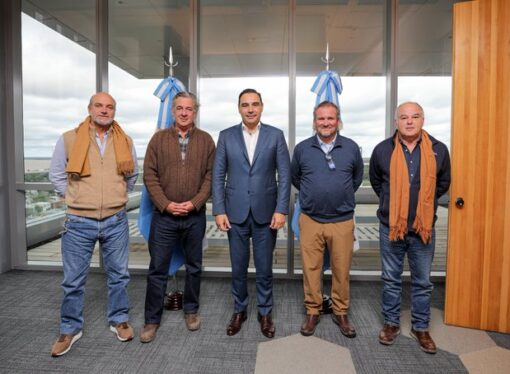 Gustavo Valdés recibió al presidente de la Sociedad Rural Argentina en el marco de Las Nacionales