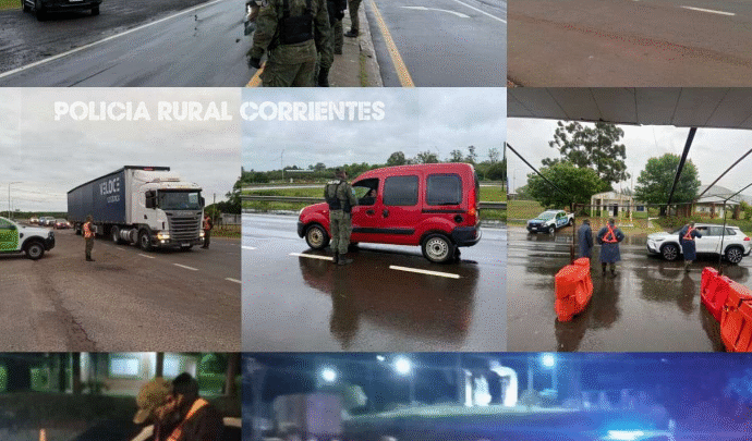 Operativo internacional Fronteras Seguras con participación de Policías de Corrientes y Misiones junto a fuerzas de Brasil y Uruguay