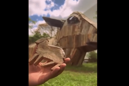 La oveja más grande del mundo no vive en el campo: está en La Plata y es de madera